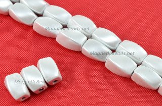 Triple Power Magnetic Beads White Pearl 4x7mm Twist (PMPW-509)